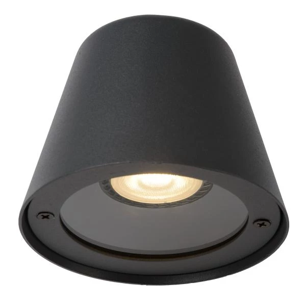 Lucide DINGO-LED - Applique murale Intérieur/Extérieur - LED Dim. - GU10 - 1x5W 3000K - IP44 - Anthracite - détail 1